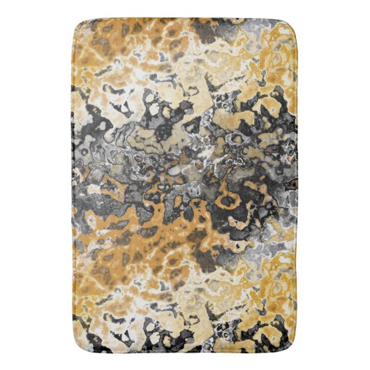 Grijs en geel abstract badmat (Voorkant Verticaal)