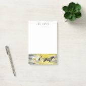Grijs en Geel Abstract Horswerk Post-it® Notes (Kantoor)
