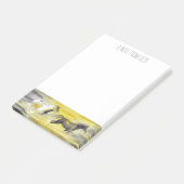 Grijs en Geel Abstract Horswerk Post-it® Notes (Schuin)