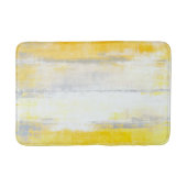 Grijs en Geel Abstract Kunst Badmat (Voorkant)