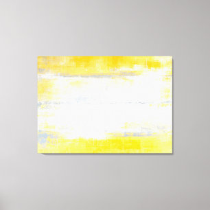 Grijs en Geel Abstract Kunstcanvas afdrukken