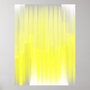 Grijs en Geel Abstract Poster Afdrukken