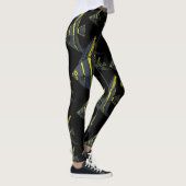 Grijs en Geel Angelvis Leggings (Rechts)
