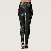 Grijs en Geel Angelvis Leggings (Achterkant)
