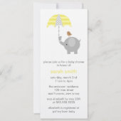 Grijs en Geel Baby shower Kaart (Voorkant)