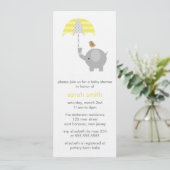 Grijs en Geel Baby shower Kaart (Staand voorkant)