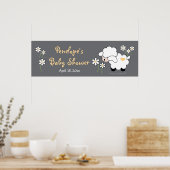 Grijs en Geel Baby shower Poster (Keuken)