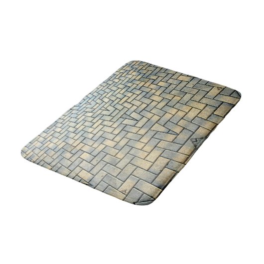 Grijs en Geel Brick Parern Badmat (Gekanteld)