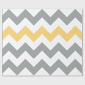 Grijs en geel Chevron inpakpapier (Vlak)