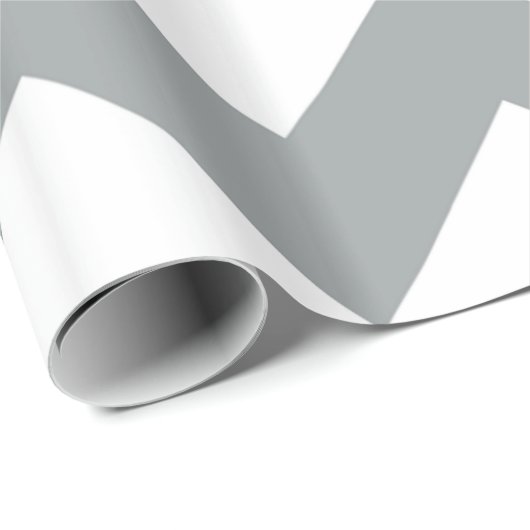 Grijs en geel Chevron inpakpapier (Rol Hoek)