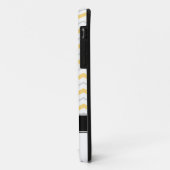 Grijs en Geel Chevron Monogram iPhone 5 Hoesje (Achterkant/links)