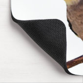 Grijs en Geel Cockatiel Pet Bird Kleur Foto Muismat (Hoek)