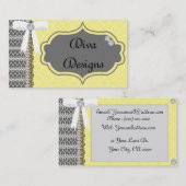 Grijs en Geel Diva Visitekaartje (Voorkant / Achterkant)