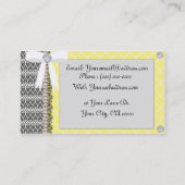 Grijs en Geel Diva Visitekaartje (Achterkant)