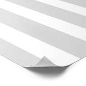 Grijs en Geel Gestreepte Nautical Lighthouse Poster (Hoek)