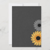 Grijs en geel leisteen en bloemen Vrijgezellenfees Kaart (Achterkant)