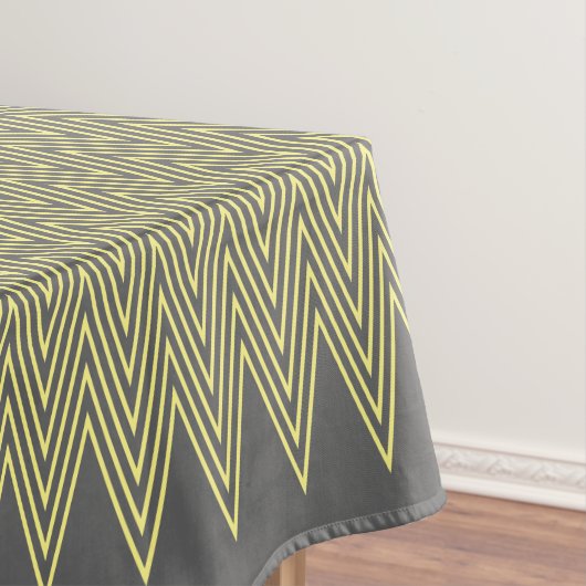 Grijs En Geel Modern Abstract Geometrisch Ontwerp Tafelkleed (Voorbeeld)