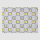 Grijs en Geel Muis en Kaas Baby shower Tissuepapier (Voorkant)