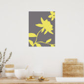 Grijs en Geel Poster (Keuken)