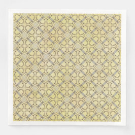 Grijs en Geel Schuifdiamantpatroon Servet