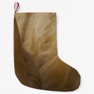 Grijs en geel steen kleine kerstsok