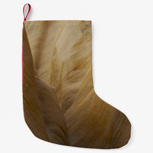 Grijs en geel steen kleine kerstsok (Voorkant)
