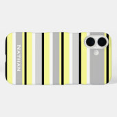 Grijs en Geel, stijlvol, gepersonaliseerd Case-Mate iPhone Case (Achterkant (horizontaal))