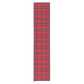 Grijs en Geel Tartan Aangepaste Table Runner Korte Tafelloper (Voorkant)
