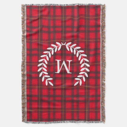 Grijs en Geel Tartan White Laurel Throw Blanket Deken (Voorkant Verticaal)