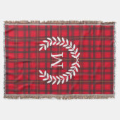 Grijs en Geel Tartan White Laurel Throw Blanket Deken (Voorkant)