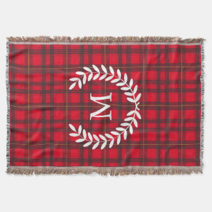 Grijs en Geel Tartan White Laurel Throw Blanket Deken
