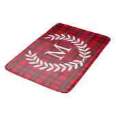 Grijs en Geel Tartan Witte Laurel Bath Mat (Gekanteld)