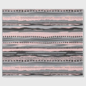 Grijs en geel Tribal geometrische vormen patroon Cadeaupapier (Vlak)