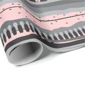 Grijs en geel Tribal geometrische vormen patroon Cadeaupapier (Rol Hoek)