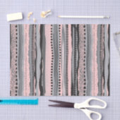 Grijs en geel Tribal geometrische vormen patroon Tissuepapier (Craft)