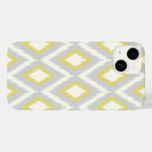 Grijs en Geel Tribal Ikat Chevron Case-Mate iPhone Case (Achterkant (horizontaal))