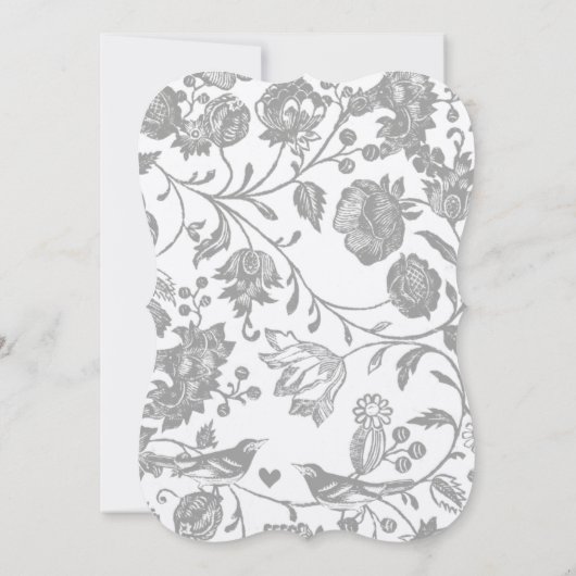  Grijs en Geel Vlees Vogelgevecht Kaart (Achterkant)