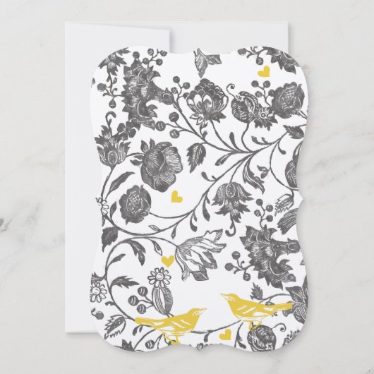 Grijs en Geel Vlees Vogelgevecht Kaart (Achterkant)