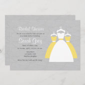 Grijs en Geel Vrijgezellenfeest nodigt uit Kaart (Voorkant / Achterkant)