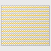 Grijs en Geel Zigzag Chevron Stripes Cadeaupapier (Vlak)