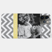 Grijs en Geel Zigzags Persoonlijke foto Case-Mate iPhone Case (Achterkant (horizontaal))