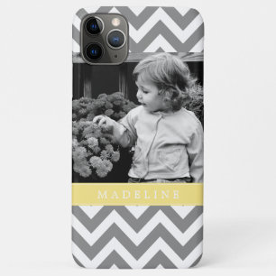 Grijs en Geel Zigzags Persoonlijke foto Case-Mate iPhone Case