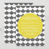 Grijs en Gele Mod repetitie Binnenkort Uitnodiging (Voorkant / Achterkant)