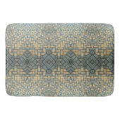 Grijs en Gele Mozaïekbrick Badmat (Voorkant)