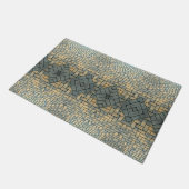 Grijs en Gele Mozaïekbrick Deurmat (Schuin)