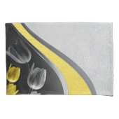 Grijs en gele tulpbloemen textuur 2021 kleur kussensloop (Voorkant)