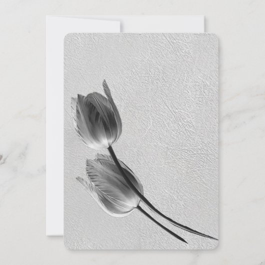 Grijs en Gele tulpen op textuur Kaart (Achterkant)