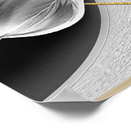 Grijs en Gele tulpen op textuur Poster (Hoek)