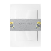 Grijs en Gele tulpen op textuur Uitnodigingen Wikkel (Voorkant Voorbeeld)