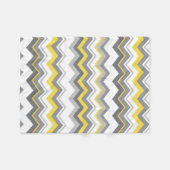 Grijs en gele ziggen fleece deken (Voorkant (Horizontaal))